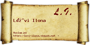 Lévi Ilona névjegykártya